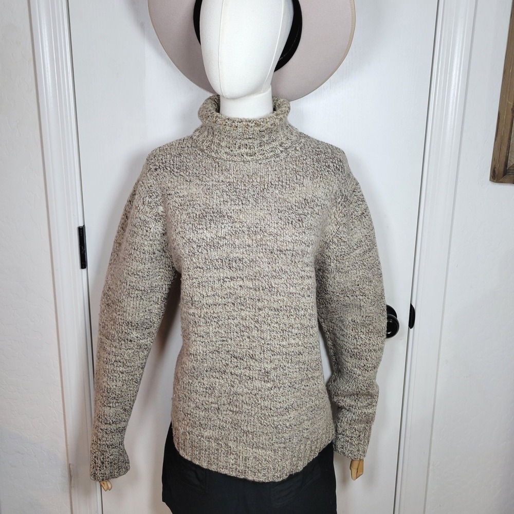 Lambswool Alpaca Yak Wool Hiking Sweater Outdoor Winter Warm Pullover Vintage